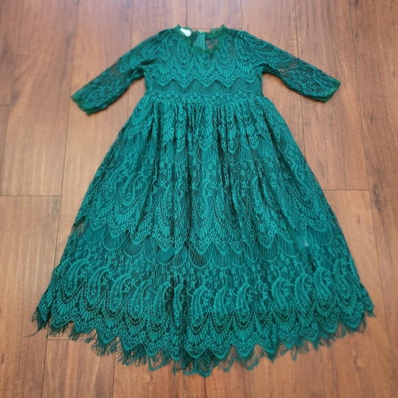 Trish Scully Other - TRISH SCULLY BELLA RAFAELA DRESS EMERALD GIRL SZ 12